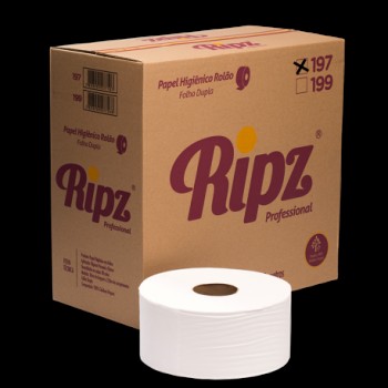 Papel Higiênico Rolão Folha Dupla 10x250x8 Ripz