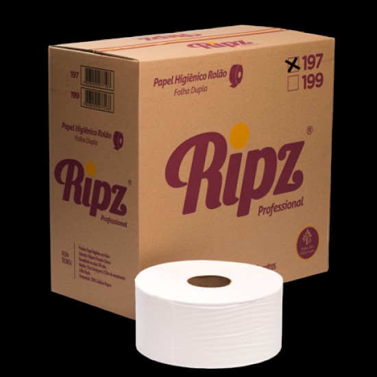 Papel Higiênico Rolão Folha Dupla 10x250x8 Ripz