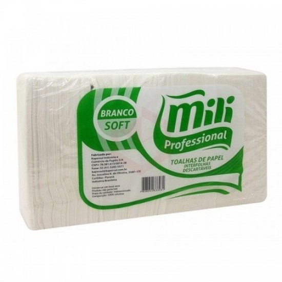 Papel Toalha Interfolha 1000 folhas Mili Soft
