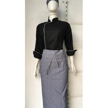 Avental Saia Longo Folhas