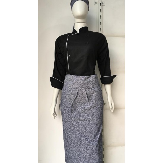 Avental Saia Longo Folhas