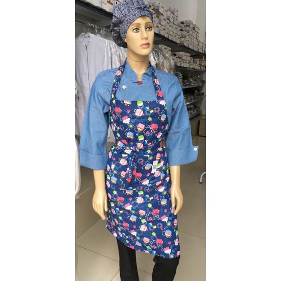 Avental Frente Cupcake Azul