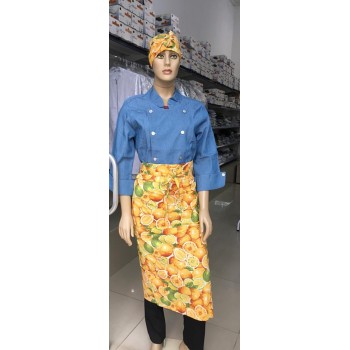 Avental Saia Longa Laranja Avental Saia Longa Laranja